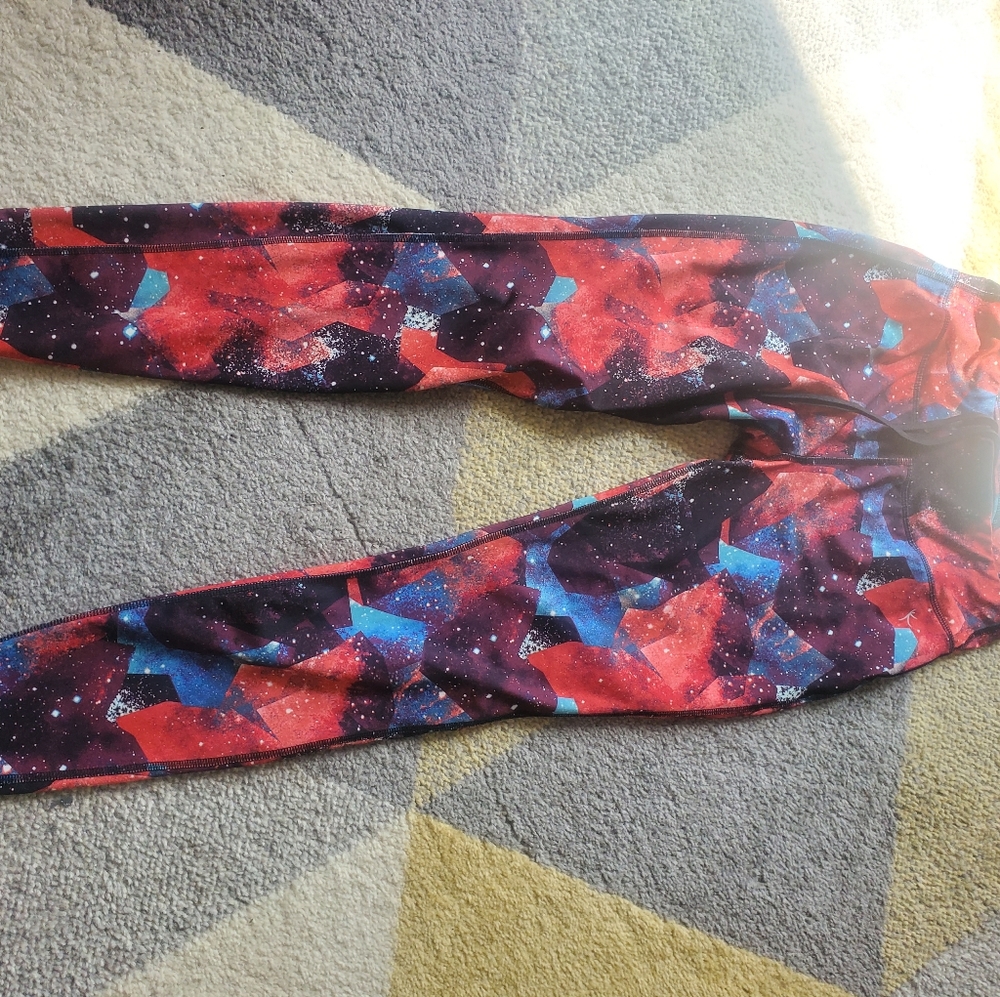 Red universe leggings